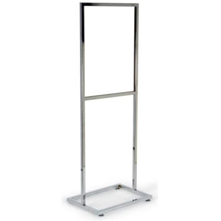 Amko 22 x 28 in. Tube Base Bulletin Sign Holder, Chrome BH30-CH